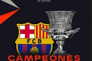 哈维INS晒巴萨夺冠海报：恭喜夺冠！！！巴萨万岁！！❤️