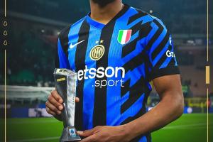 为国米攻入今天比赛首球，邓弗里斯当选与博洛尼亚之战MVP