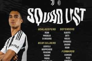 尤文对米兰大名单：新援阿尔贝托-科斯塔入选，弗拉霍维奇回归