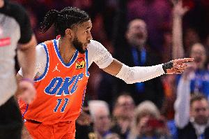 攻防压制！雷霆首节39-19领先篮网20分 以赛亚-乔独得12分