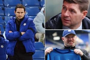 英格兰教练😅鲁尼带队倒1&杰拉德14轮2胜都被炒 兰帕德刚有工作