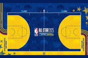 勇士色调🟡🔵旧金山全明星地板出炉 灵感源自旧金山&奥克兰