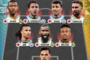 伤病猛于虎😣欧冠附加赛皇马vs曼城能排一套顶级伤员阵容🤕