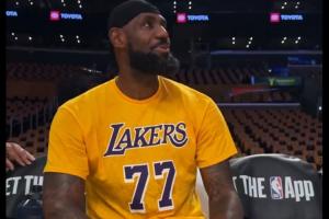 全是爱❤！詹姆斯身穿东契奇77号T恤热身 感觉老詹都变年轻了🔥