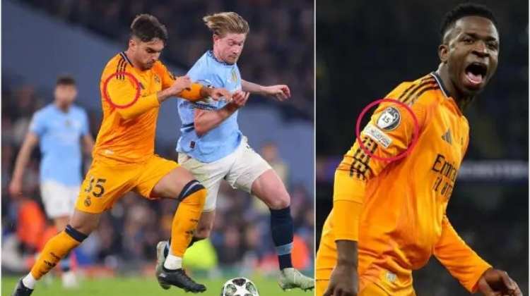 🤣被哈兰德拽掉了？阿森西奥球衣上没有15冠臂章👀