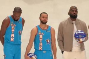 奥尼尔队赛前定妆照 詹姆斯穿个便装和库里站在C位太显眼😂