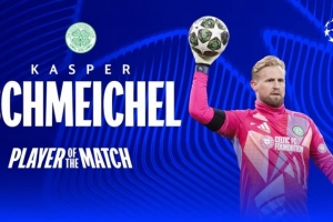 单场9次扑救！38岁门将小舒梅切尔当选欧冠官方本场最佳球员