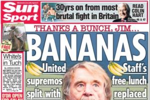 😂太阳报头版：拉爵裁员只节流100万镑，相当于卡塞米罗3周工资