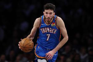 队记：今天雷霆迎战火箭 霍姆格伦可以出战 以赛亚-乔继续缺阵