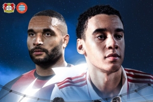 首回合3-0取胜！拜仁发布战勒沃库森海报：穆西亚拉对决若纳坦-塔