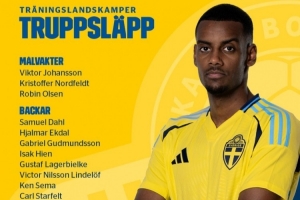 瑞典名单：伊萨克、约克雷斯、林德洛夫、伊兰加、贝里瓦尔在列