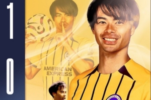 21球15助，布莱顿官方晒海报祝贺三笘薫达成100次出场里程碑