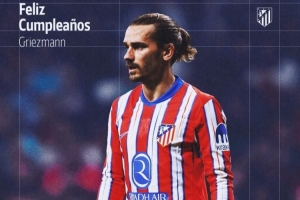 本赛季42场16球7助攻！马竞官方为格列兹曼34岁生日送上祝贺