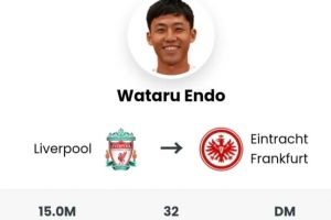 图片报：法兰克福计划补强中场，并有意引进远藤航