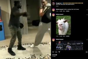 A史密斯称会还手？詹姆斯转发A史密斯练拳视频并配14个🤣表情