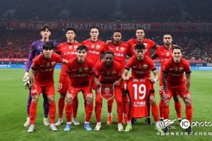 中超联赛第5轮，上海海港1比1上海申花