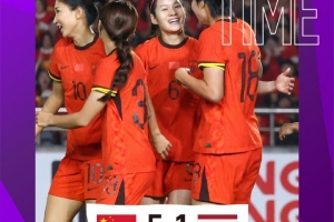 中国女足5-1战胜泰国女足，夺得本届永川国际女足邀请赛冠军