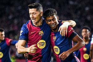 巴萨本赛季欧冠已打进36球，并列队史单赛季欧冠进球排行榜第2位