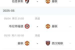 下限在哪？曼联已创最低分 剩余6场要碰4个排名高对手+狼队西汉姆