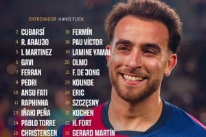 巴萨对阵马洛卡名单：拉菲尼亚、亚马尔在列，莱万、巴尔德缺席