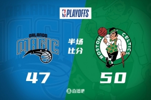 半场战报-塔图姆缺阵 波津15+6 班凯罗14+7 绿军领先魔术3分