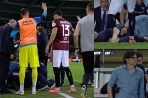 都灵主帅瓦诺利比赛中头晕倒地&助教接替指挥 赛后心电图检查正常