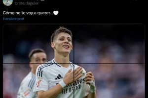 传射建功！居勒尔社媒晒拍打皇马队徽照：我怎能不爱你🤍