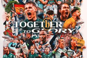 总比分5-1晋级欧联决赛！热刺官方晒纪念海报