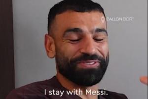 萨拉赫问答选择历史最佳左脚球员：梅西