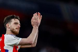 本赛季赖斯各项赛事参与19粒进球，队内仅逊于萨卡的25球