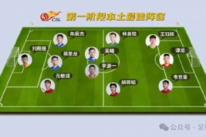 足球报评中超第一阶段本土最佳阵：王钰栋领衔，吴曦、李源一后腰