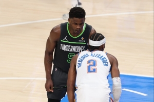 差挺多！森林狼上半场仅爱德华兹罚球1次 雷霆10罚10中&SGA6中6