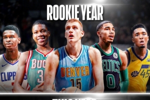 赛季最佳一阵和新秀年对比：字母体型变化最大 SGA米切尔换队