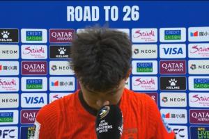 王钰栋赛后：对不起广大球迷，我们没有出线，2030年见！