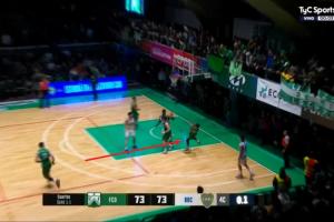 💥超级炸裂逆天后裔式抢断三分绝杀！阿根廷季后赛惊现篮球奇迹