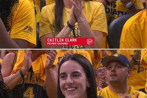 玄学被破！凯特琳-克拉克观战步行者本次季后赛吞首败 此前8胜0负