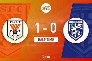 半场-泰山1-0三镇 谢文能助攻泽卡破门瓦科图多列中柱魏黾哲直红