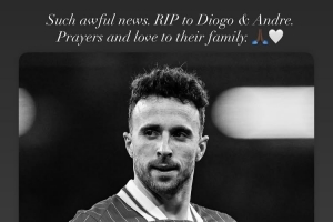 格伊发文悼念若塔：安息吧，祈祷与爱致其家人🙏🏾🤍