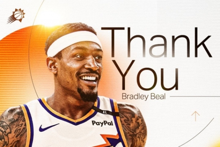 买断后签约快船☀️太阳官方晒海报致谢比尔：谢谢你 布拉德利