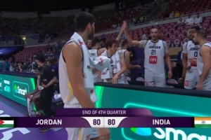 如此激烈！中国同组对手约旦和印度常规时间战成80平 进入加时！