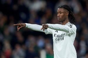 TA：卡马文加因伤继续缺阵皇社，他的恢复进程有所延迟