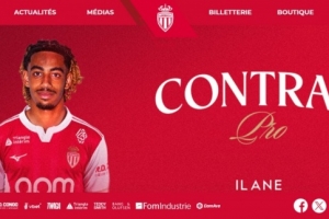 官方：摩纳哥与19岁青训小将伊莱恩-图雷签下职业合同