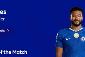 传射建功，英超官方：里斯-詹姆斯当选切尔西3-0森林全场最佳球员