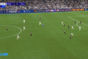 皇马反击4打3，巴尔韦德分球，贡萨洛-加西亚小角度射门被封堵