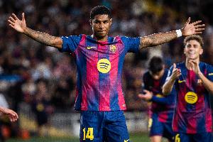 拉什福德本赛季已经直接参与10粒进球，在巴萨队内领跑